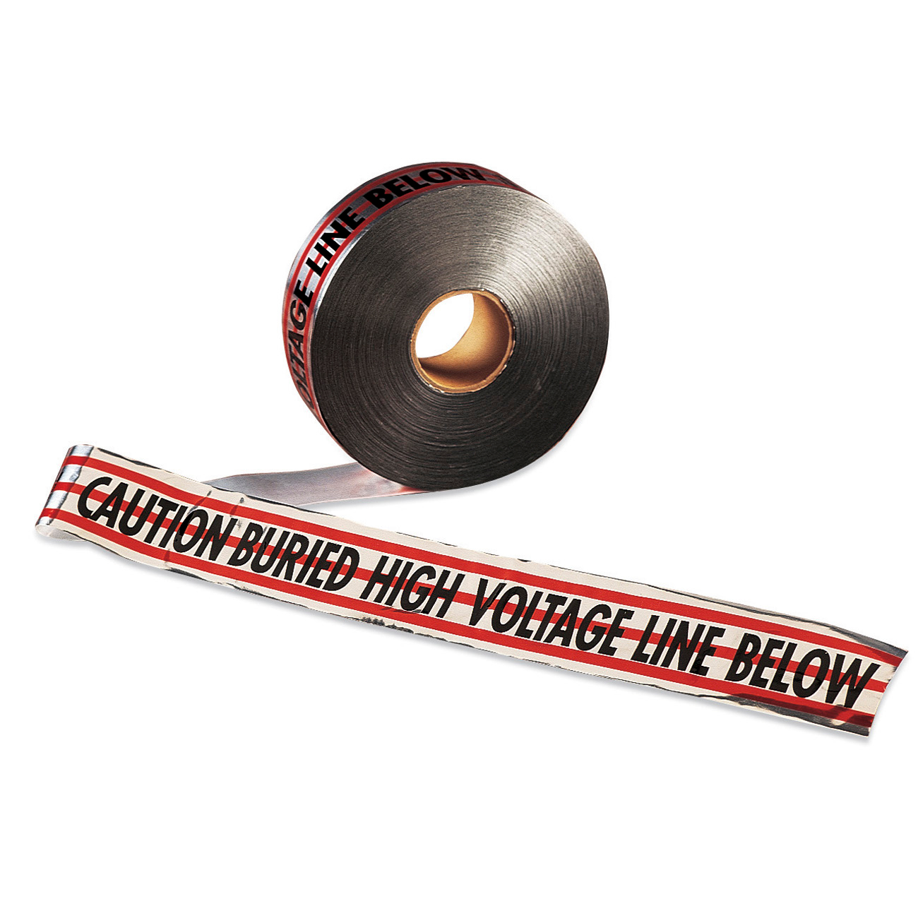 E-Z Code® Protect-A-Line™ Utility Warning Tape, Series: NA Series, ELECTRIC LINE Legend, Red, 6 in Width, 1000 ft Length, 4 mil Thickness, Polyethylene