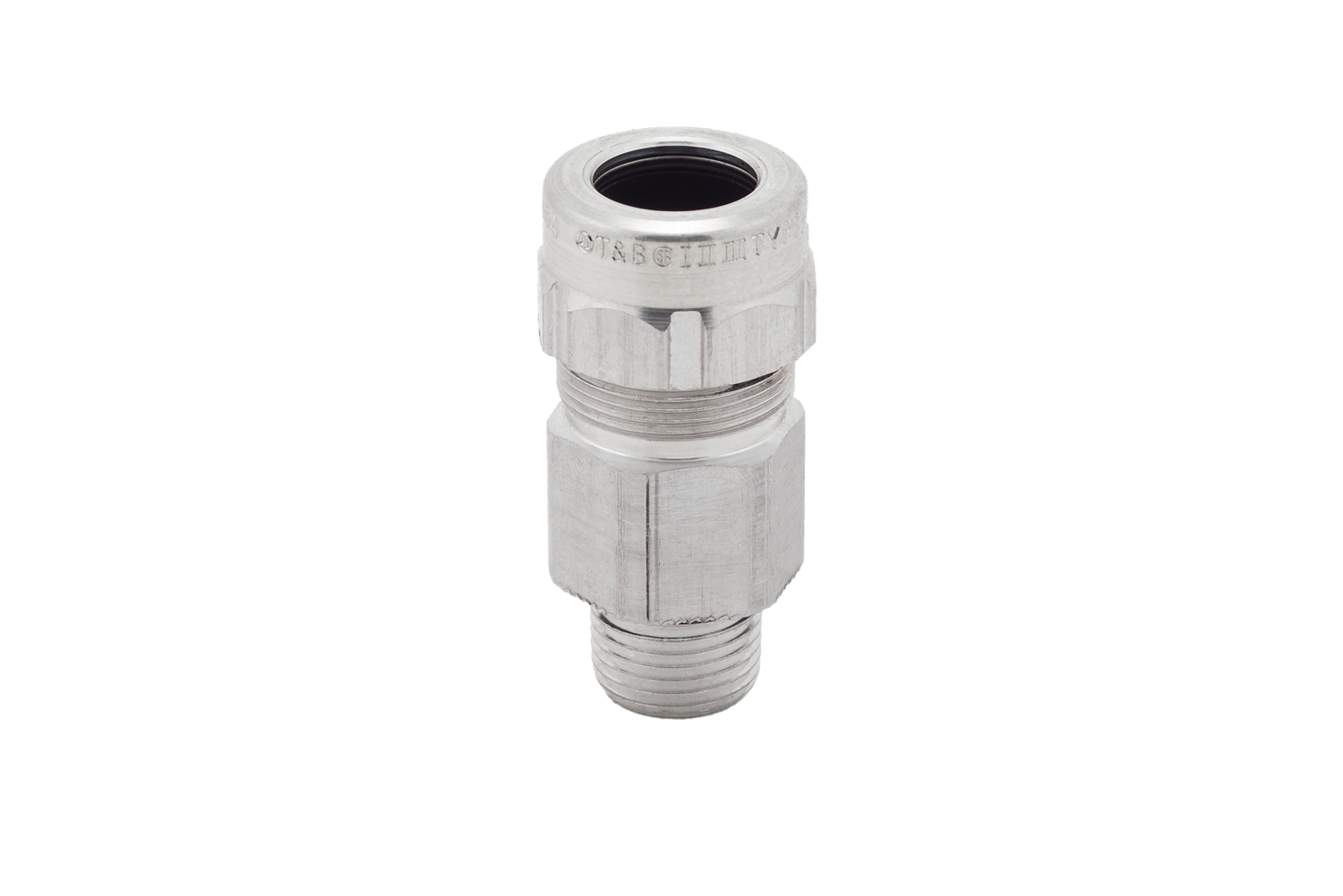 Product image for Thomas & Betts ST050-464 1/2 Inch .600 - .760 Cord Range Aluminum Star Teck Connector