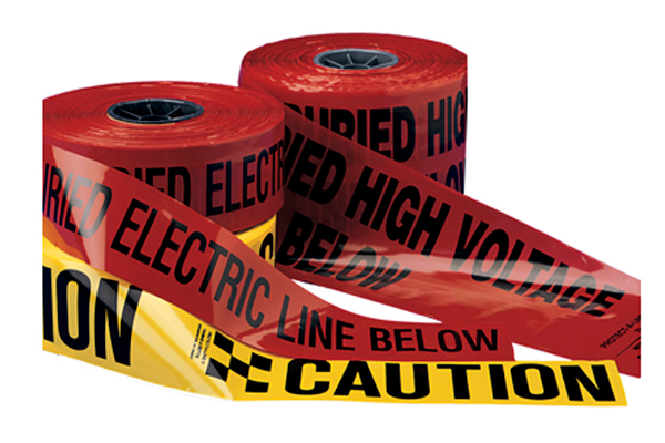 Product image for EZCode NA-0250 3 Inch x 1000 Foot Yellow Background Caution Legend Barricade Tape