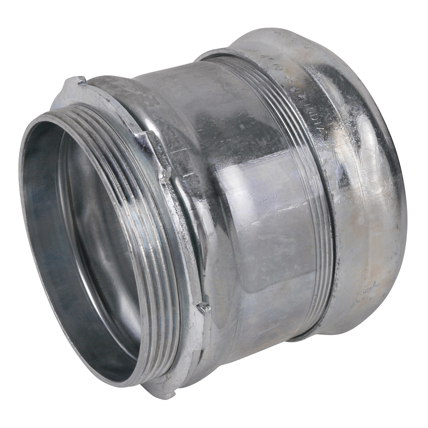 Product image for Steel City TC1110A 4" EMT Compression Connector, Steel - Non-Insulated