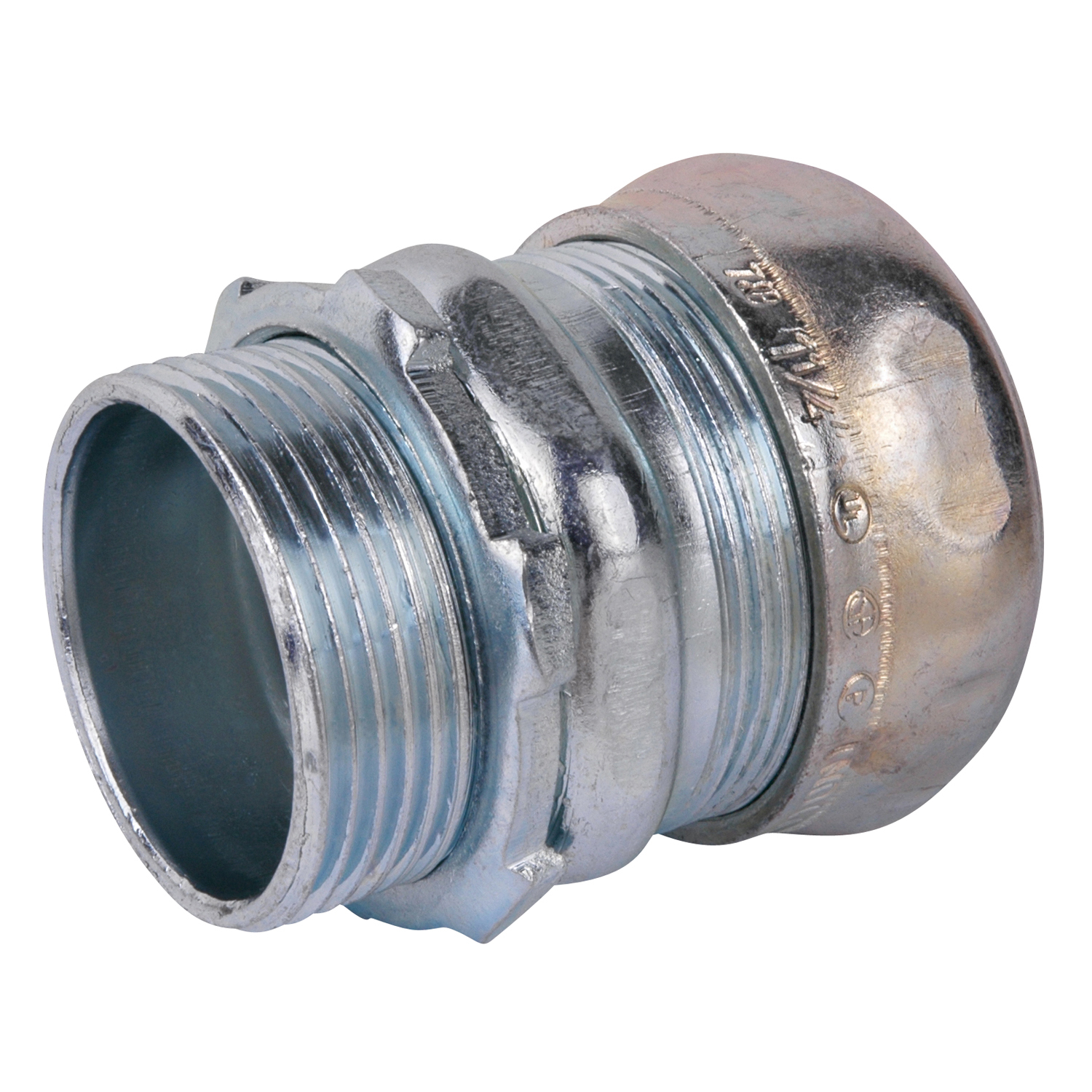 Product image for Steel City TC114A 1-1/4" EMT Compression Connector, Steel - Non-Insulated