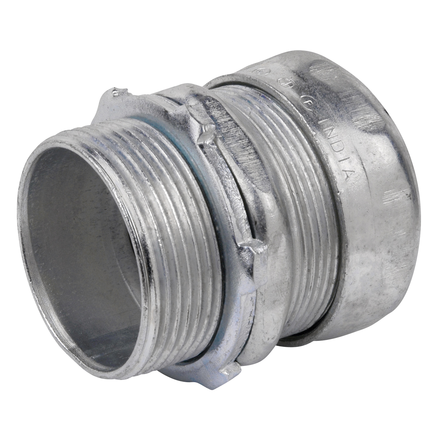 Product image for Steel City TC115A 1-1/2" EMT Compression Connector, Steel - Non-Insulated