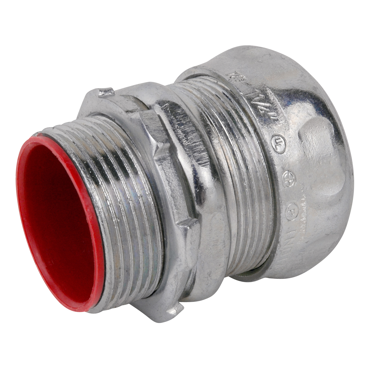 Product image for Steel City TC714A 1-1/4" EMT Compression Connector, Steel - Insulated