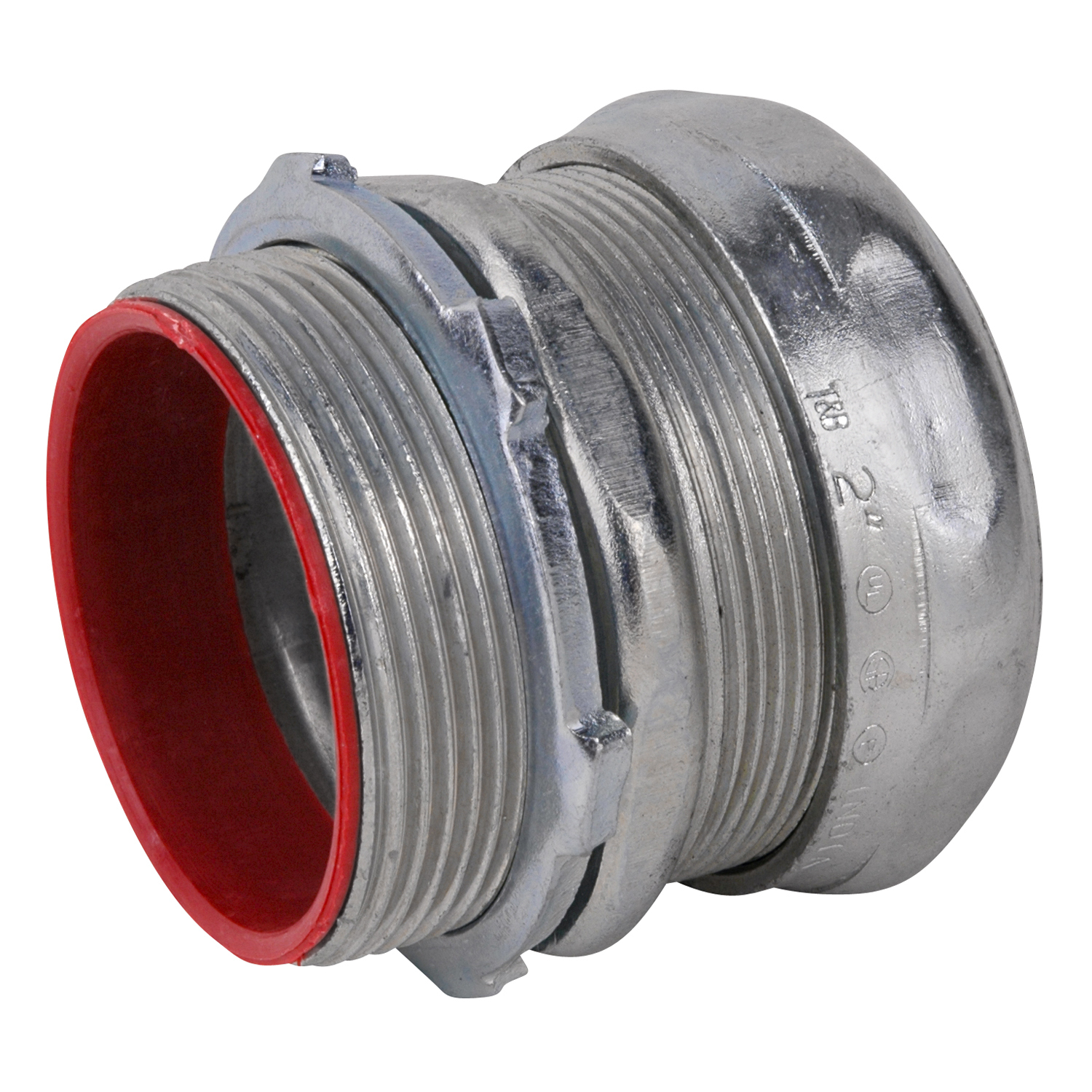 Product image for Steel City TC716A 2" EMT Compression Connector, Steel - Insulated