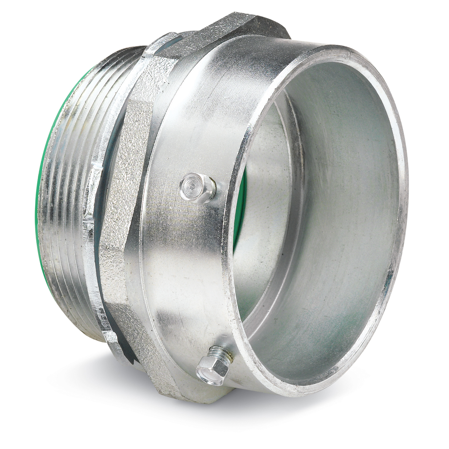 Product image for Steel City TC729US 3-1/2" EMT Set Screw Connector, Steel - Insulated Throat (USA)