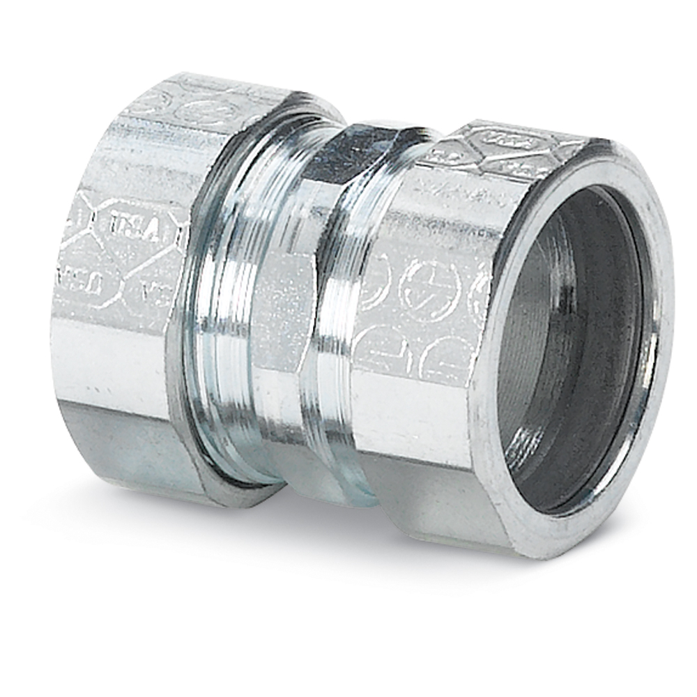 Product image for Steel City TK115US 1-1/2" EMT Compression Coupling, Steel (USA)