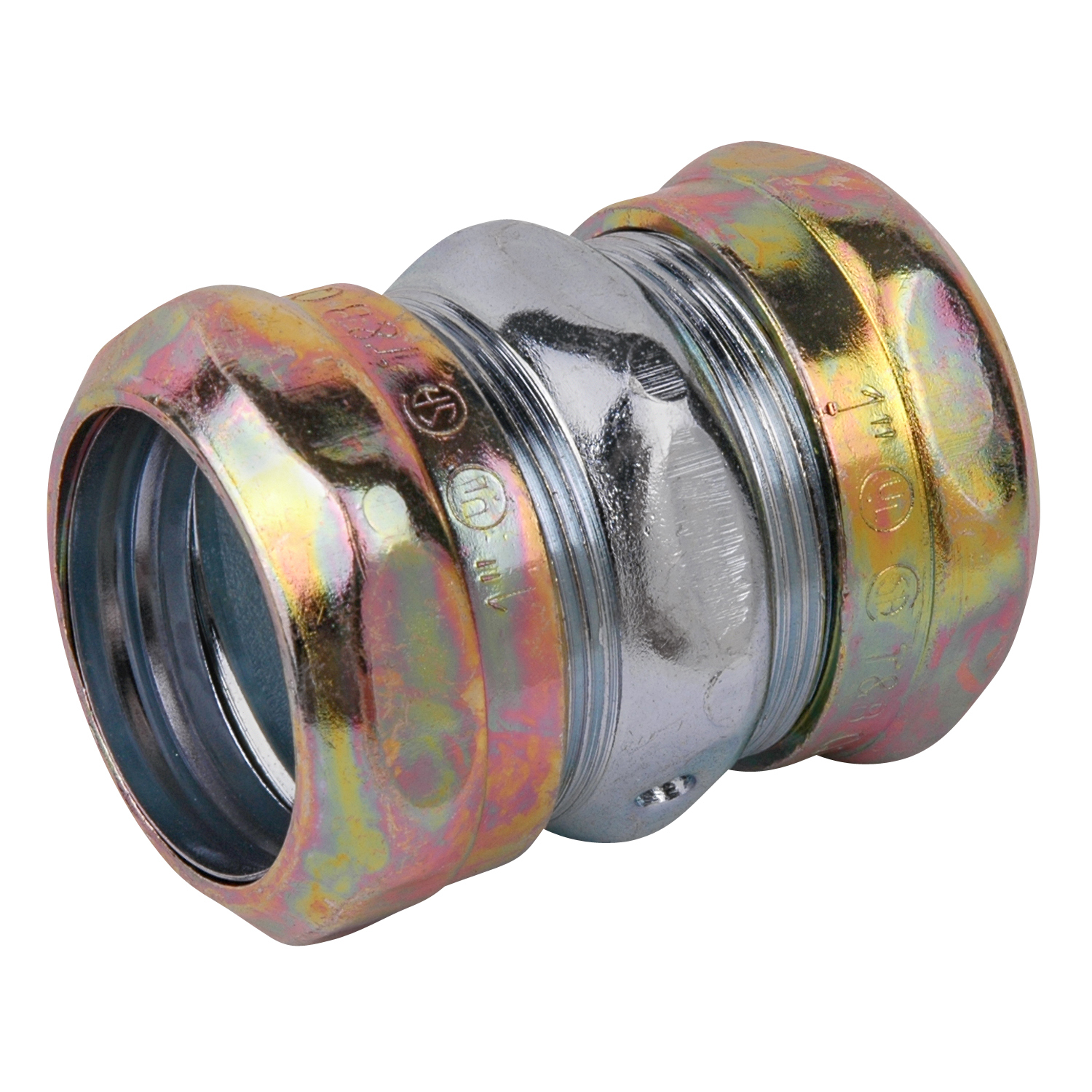 Product image for Steel City TK113AN-RT 1" EMT Compression Coupling, Steel - Raintight