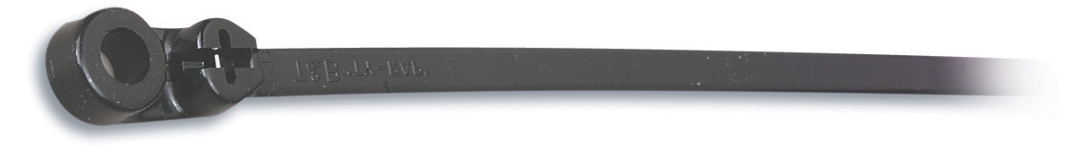 Product image for Thomas & Betts TY537MX 14 Inch 120 lb 1/4 Inch Mounting Hole Ultraviolet Black Cable Tie
