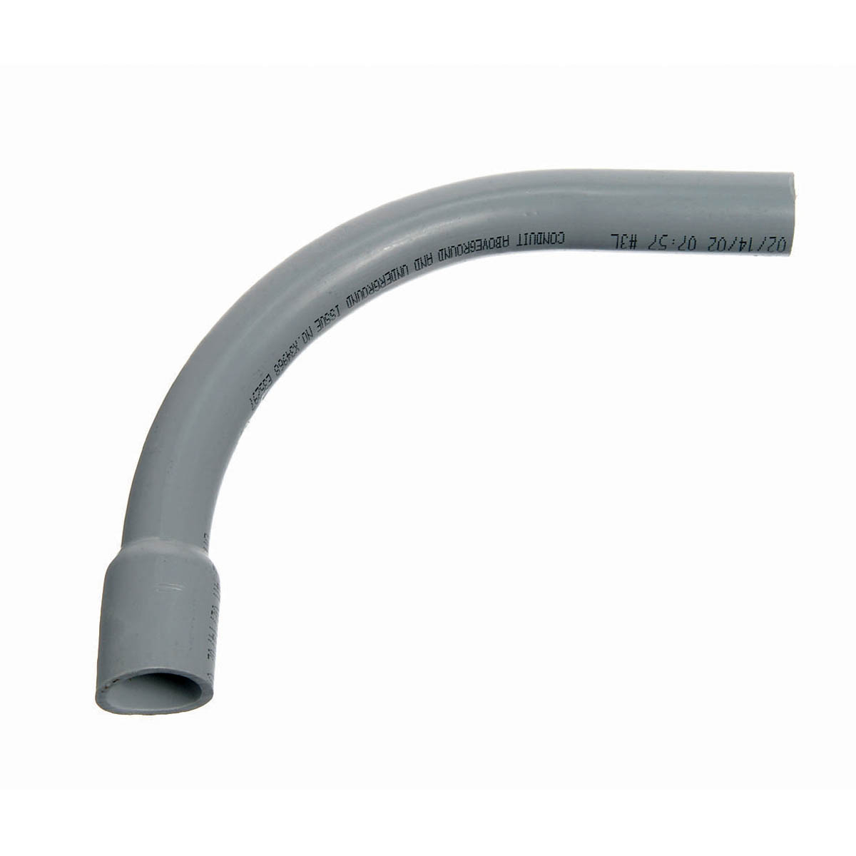 Product image for 3" PVC Sch40 Conduit 90deg Elbow - Special 24" Radius. Belled End