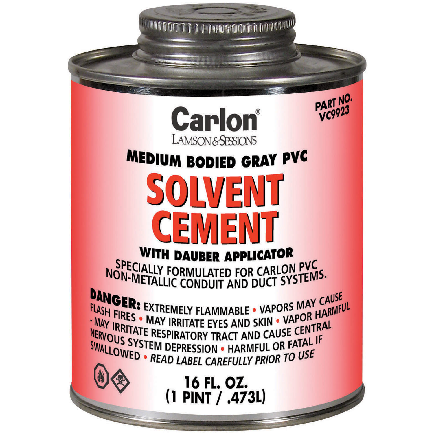 Carlon Vc9923 Solvent Cement Pint Gordon Electric Supply Inc