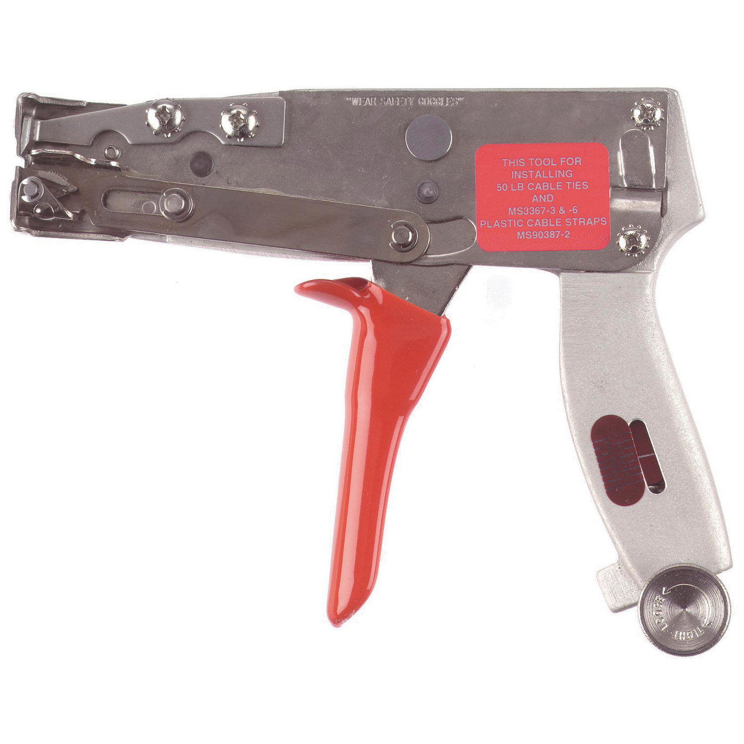 Product image for Thomas & Betts WT197 Hand Installation Tool, for Nylon Cable Ties, 50-120 lbs, 0.184"-0.301" Tie Width