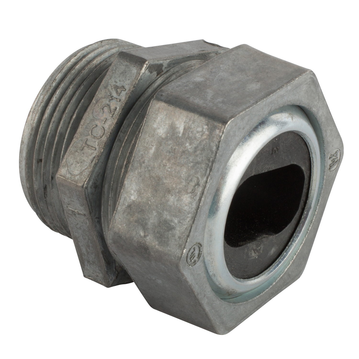 Product image for Steel City WT203B 1 Inch Die-Cast Watertight Connector Fits Cable 3# Diameter Cord