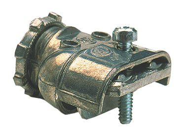 Product image for Steel City XC210 3/8" Armored Cable/Flex Conduit Duplex Clamp Connector, Die Cast Zinc