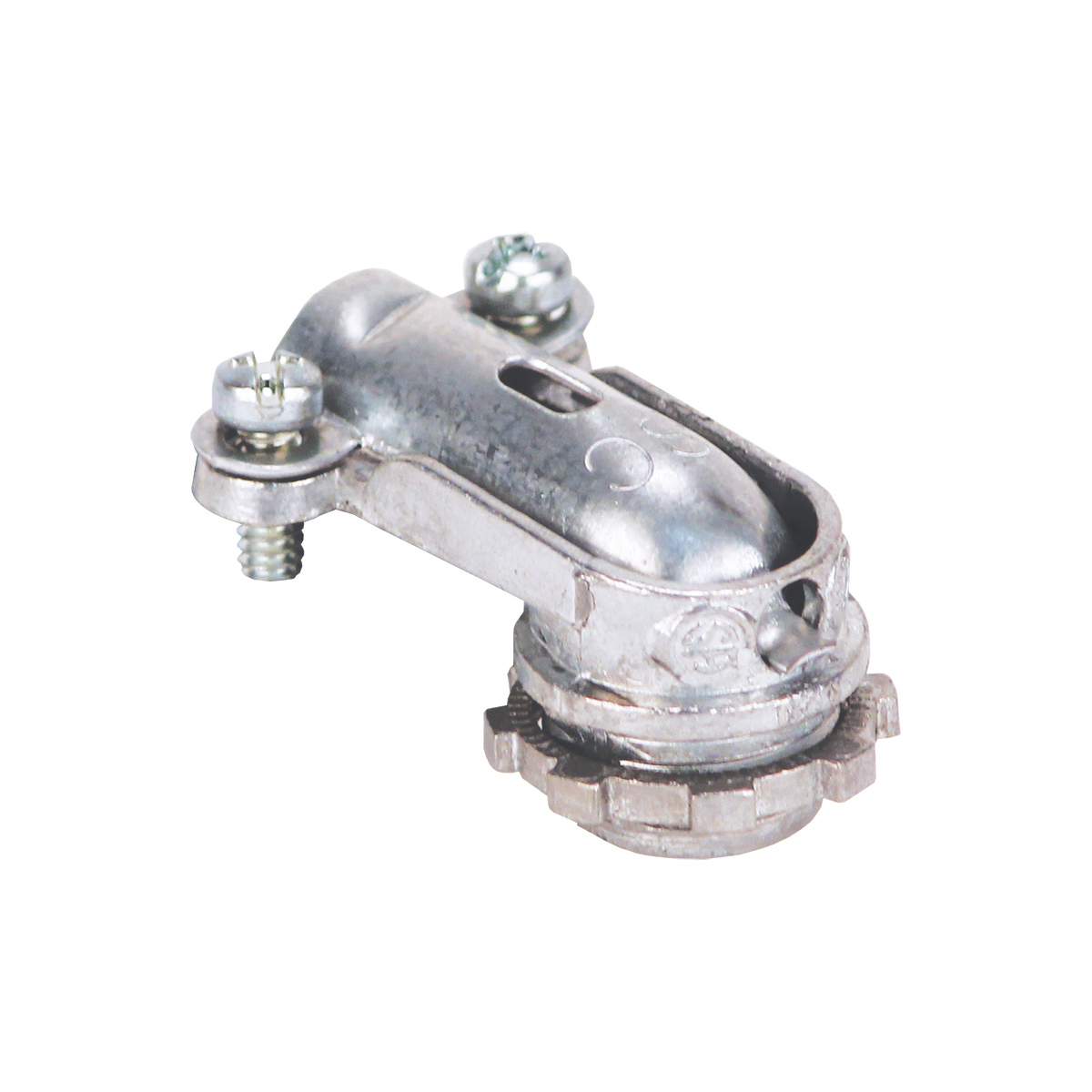 Product image for Steel City XC290 3/8" Armored Cable/Flex Conduit 90deg Clamp Type Connector, Die Cast Zinc