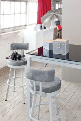 Amisco Barry 30 Inch Swivel Bar Stool