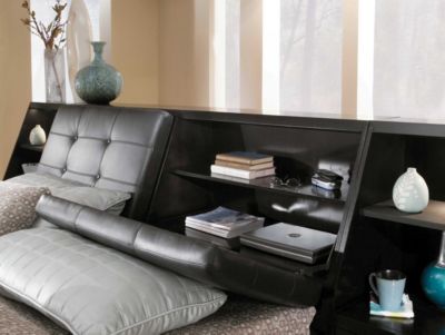 Queen Size   Storage on Furniture   Beds   Broyhill Perspectives Leather Storage Bed