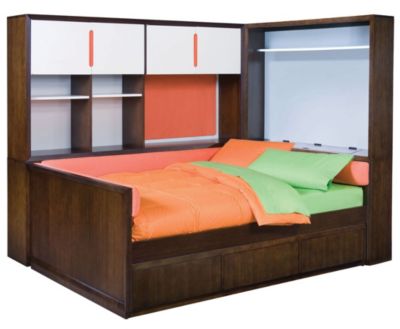 Teen Nick ''The Suite'' Daybed with Study Wall and Cabinet Headboard by ... Teen Nick ''The Suite'' Daybed with Study Wall and Cabinet Headboard by ...