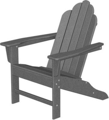  Seating &amp; Swings - POLYWOOD Long Island Adirondack Chair in Slate Gray