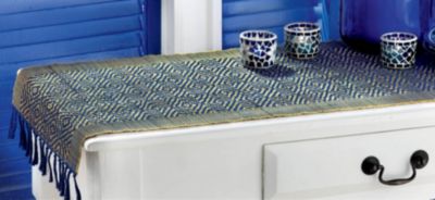 Weave runner Inch Runner Table Table table Runners 72 inch round  72  Diamond Blue TAG in table