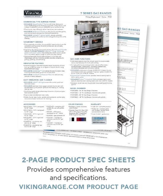 Two Page Spec Sheets