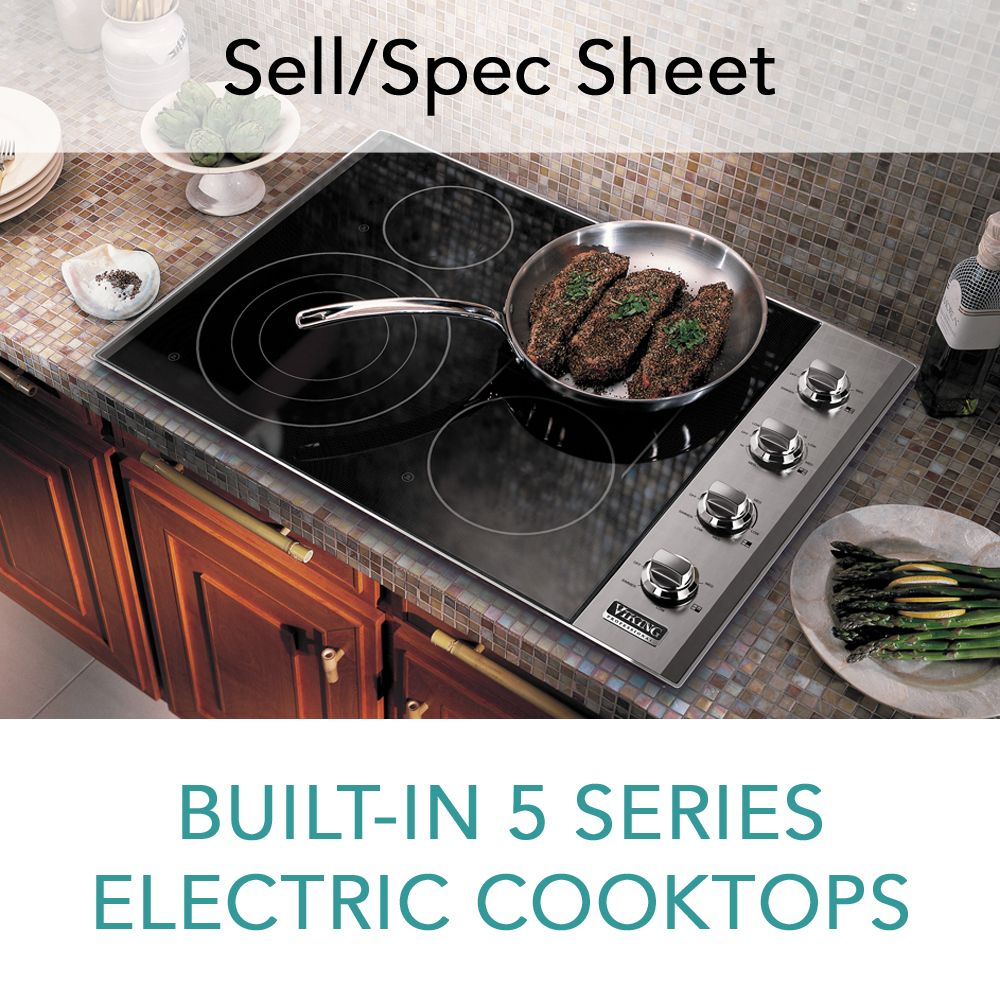 Spec Sheet For Built In 5 Series Electric Cooktops Viking Range Llc