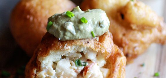 Lobster and Blue Cheese Beignets