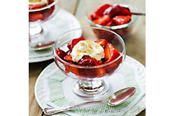 Louisiana Strawberries with Lemon-Creme Fraiche Ice Cream & Local Honey