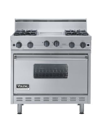 Viking 36 Stainless Steel Gas Cooktop VGSU5366BSS - Overview 