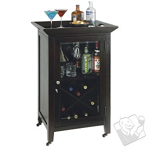 Howard Miller Butler's Wine Cabinet with Glass Door Howard Miller Butler's Wine Cabinet with Glass Door