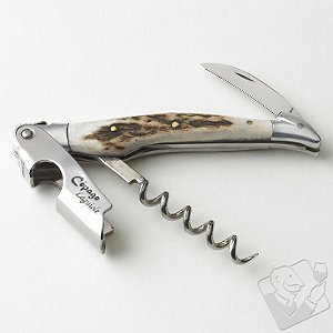 Jean Dubost Laguiole Stag Horn Waiter Style Corkscrew