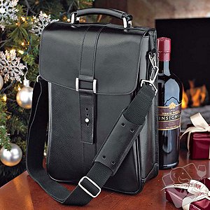 leather wine bottle bag