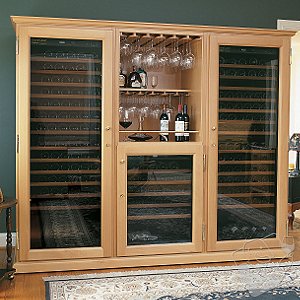 EuroCave Performance 283 Triple Elite Wine Cellar (Multi-Temp) (Natural Varnished - Glass Door)