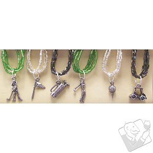 Golf Lover's Wine Glass Charms (Set of 6)