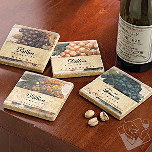 Personalized on Personalized Vineyard Coasters