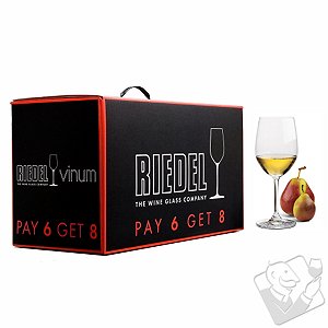 Riedel Set of 8 Vinum White Wine Glasses Set