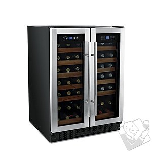 Wine Enthusiast 42 Bottle Double Door Dual Zone Wine Refrigerator
