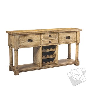 Pyrenees Wine Storage Console Driftwood Finish Pyrenees Wine Storage Console Driftwood Finish