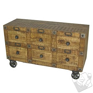 Napa Wheel 6 Drawer Console Napa Wheel 6 Drawer Console