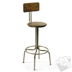 Clevelander Wood and Metal Bar Stool Clevelander Wood and Metal Bar Stool