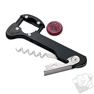 Retractable Foil Cutter Corkscrew (Black)