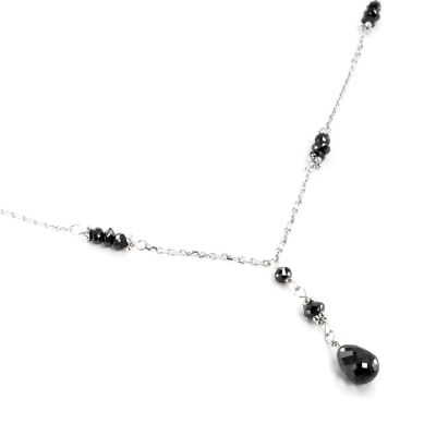Black Diamond & White Gold Necklacejewelry
