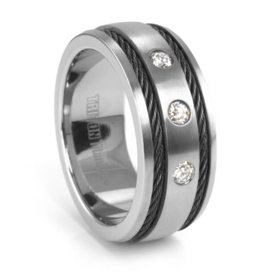 FENTON Titanium Cable & Diamond Ring