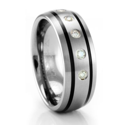 The CLARION Triton Tungsten and Diamond Ring
