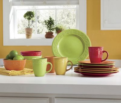 16-Piece Citrus Colors Dinnerware Set