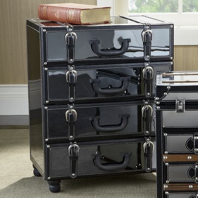 Metallic 4-Drawer Trunk