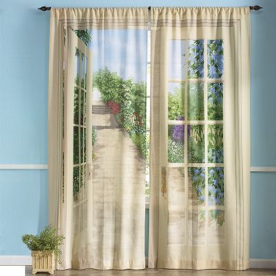 Thomas Kinkade - Cortinas drapeadas, English Garden Gateway