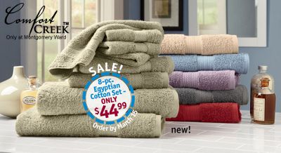 8-pc. Nobility Oversized Eqyptian Cotton Towel Set by Comfort Creek