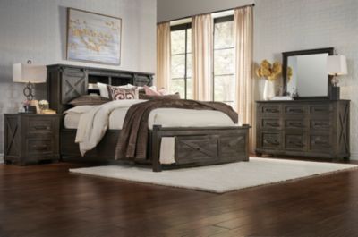 Sun Valley Charcoal Queen Storage Bed Art Van