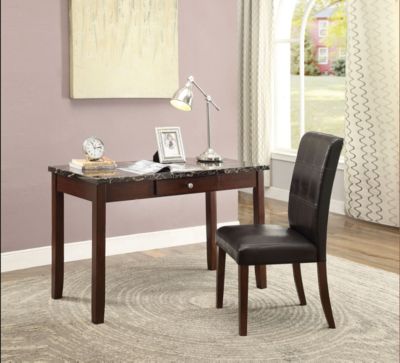 Beverly Black Desk Chair Set Art Van