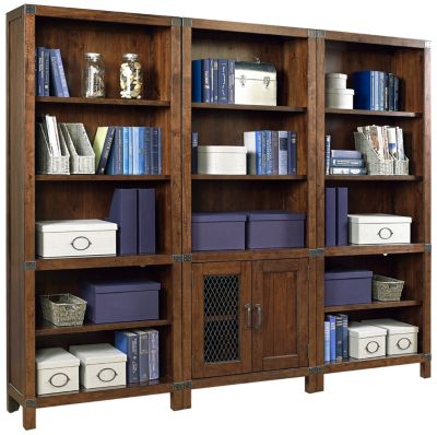 Canfield Cognac Door Bookcase Art Van